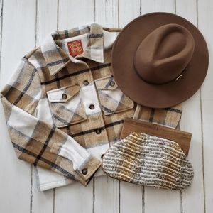 Schaket Brown/ Cream Plaid